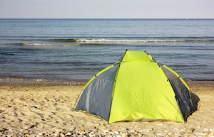 Die meisten Strandmuschel sind aus 190T Polyester